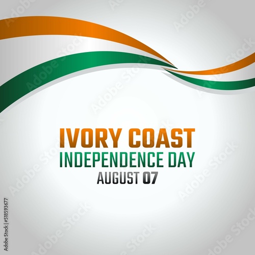 vector graphic of ivory coast independence day good for ivory coast independence day celebration. flat design. flyer design.flat illustration.