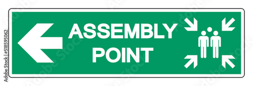 Assembly Point Symbol Sign, Vector Illustration, Isolated On White Background Label .EPS10