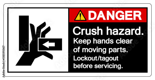 Hand Crush Force From Right Symbol Sign, Vector Illustration, Isolate On White Background Label .EPS10