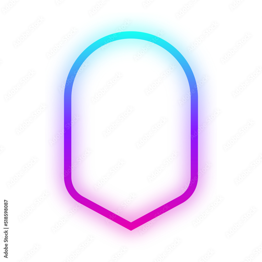 Obraz premium glow gradient badge frame 