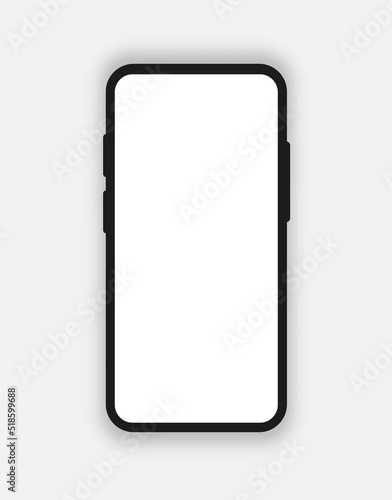 Smartphone mockup isolated on background for website ui elements, app development, smartphone template, online registration, user profile, access to account concept. Vector 10 eps