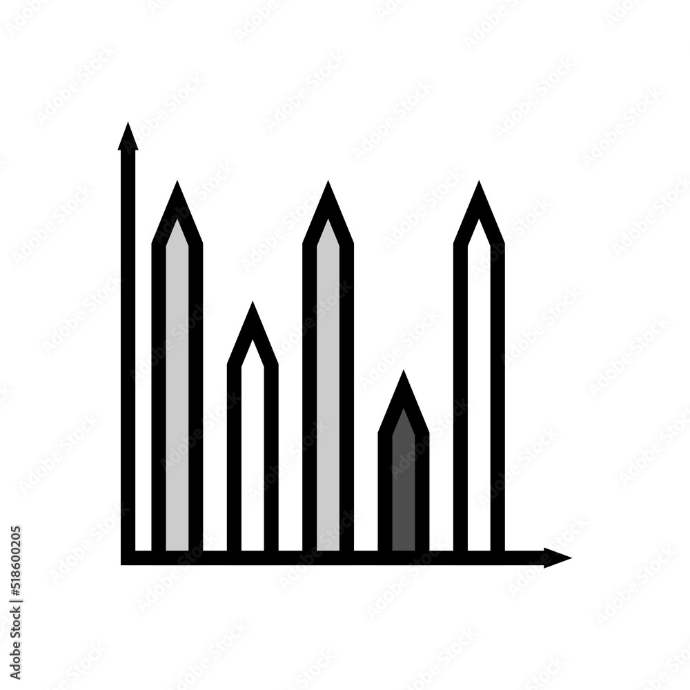 Currency market graphics on a white background. Vector. Currency market graphics on a white background. Vector.