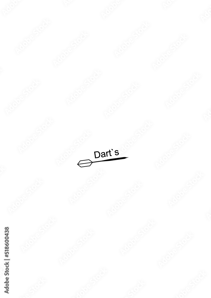 Dartpfeil mit Text Dartpfeil mit Text