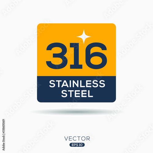 Creative (Stainless steel Grade 316) Icon, Vector sign.