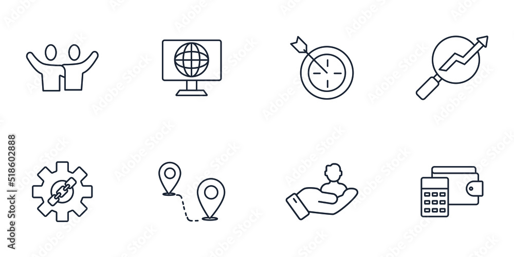 affiliate marketing icons set .  affiliate marketing pack symbol vector elements for infographic web
