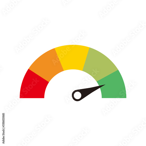 Customer icon emotions satisfaction meter with different symbol