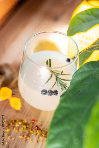 glass of kombucha water kefir