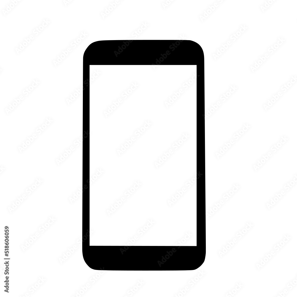 smartphone isolated on white background smartphone isolated on white background