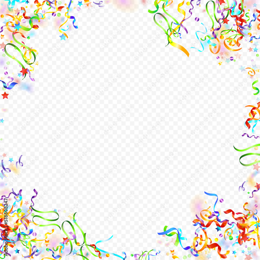 Obraz premium ribbon spiral confetti carnival color shine gift