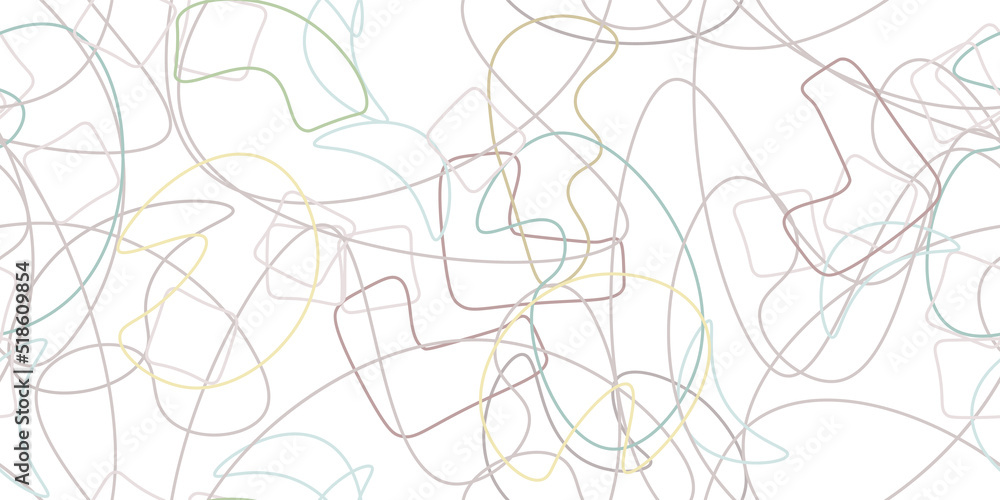 Fototapeta premium Chaotic Simple Seamless Pattern Textile One Line