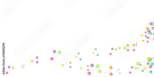 Social media marketing icons internet tags target