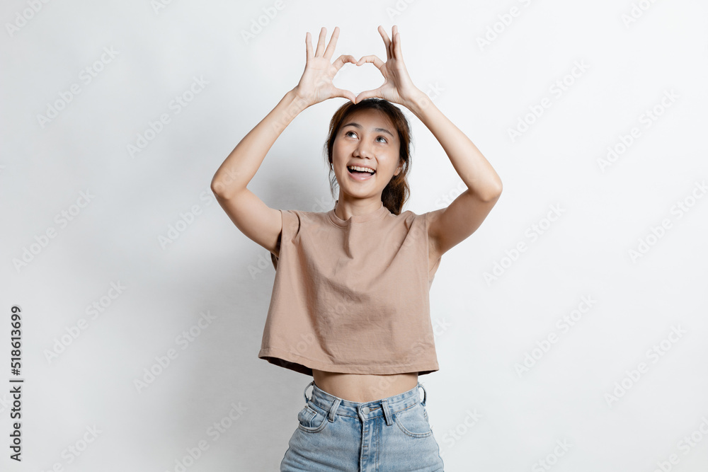 Beautiful Asian woman gesturing for advertisement editing on isolated background, portrait concept used for advertisement and signage, isolated over white background, copy space. Beautiful Asian woman gesturing for advertisement editing on isolated background, portrait concept used for advertisement and signage, isolated over white background, copy space.