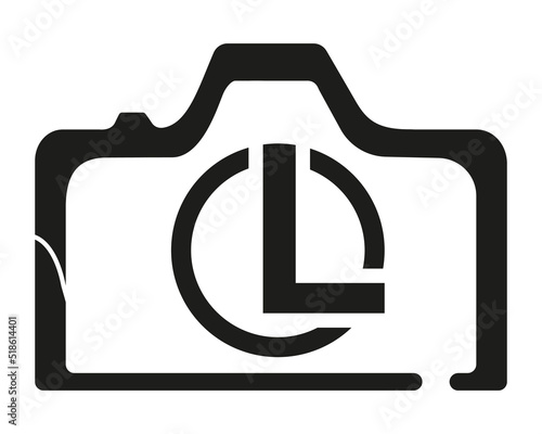L camera logo design logo icon vector template.
