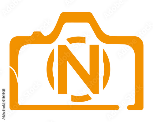 N camera logo design logo icon vector template.