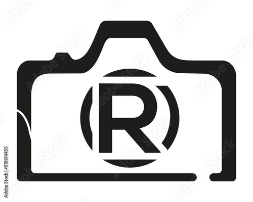 R camera logo design logo icon vector template.