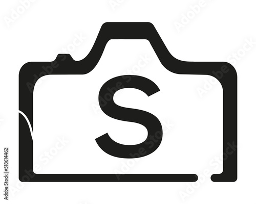 S camera logo design logo icon vector template.