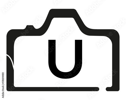 U camera logo design logo icon vector template.