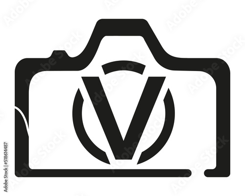 V camera logo design logo icon vector template.