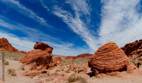 Canvas Print Beautiful shot of the Red Rocks in Las Vegas