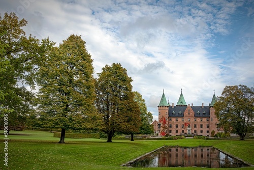 Scenic shot of the Trolleholm Castle in Svalov, Skane County, Sweden photo