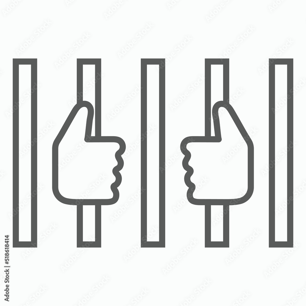 prisoner icon, detainee vector, convict illustration prisoner icon, detainee vector, convict illustration