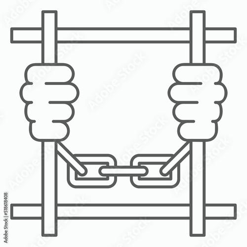 prisoner icon, detainee vector, convict illustration