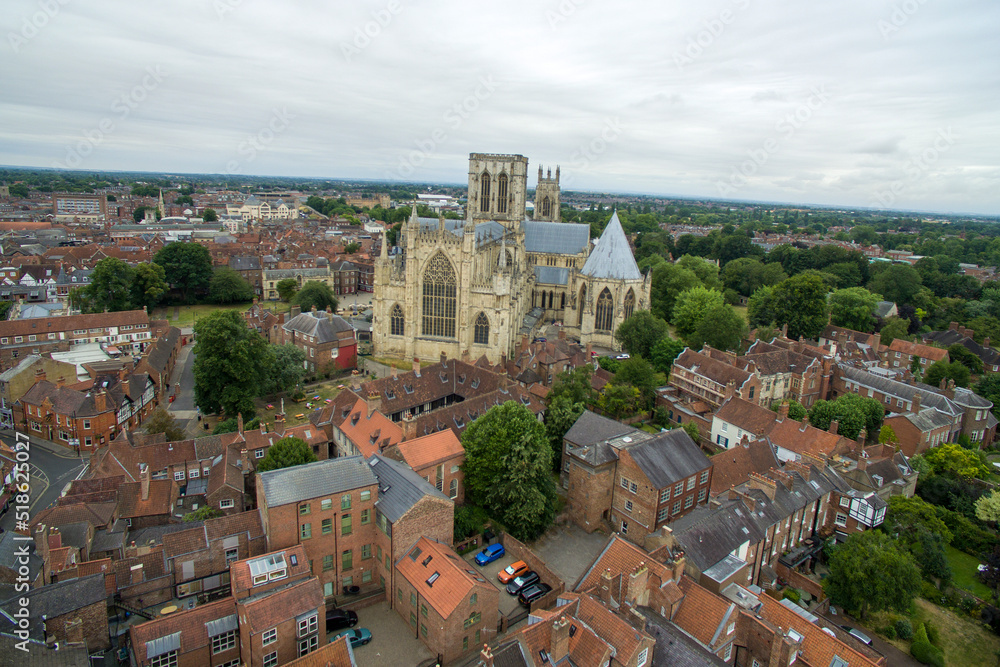areal view of York minster