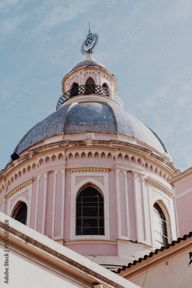 Cupula de la Catedral Basilica de Salta, Provincia de Salta, Argentina.