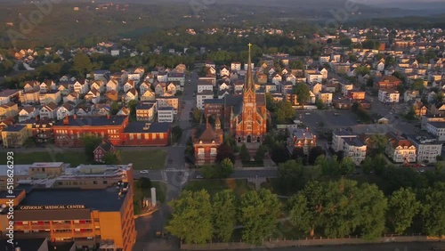 Manchester, Aerial View, Downtown, New Hampshire, Amazing Landscape photo