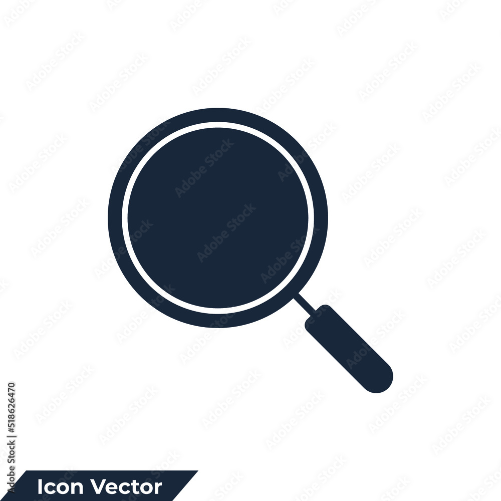 search icon logo vector illustration. Magnifying glass symbol template for graphic and web design collection search icon logo vector illustration. Magnifying glass symbol template for graphic and web design collection