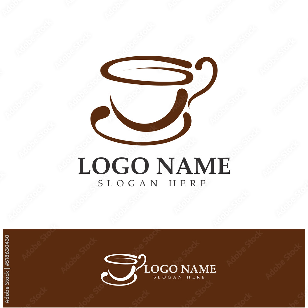 Coffee cup Logo Template vector icon illustration design Coffee cup Logo Template vector icon illustration design