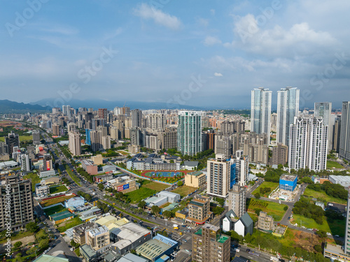 Lin Kou, Taiwan, Top view of Lin Kou city © leungchopan