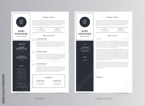 Modern Resume or CV and Cover Letter Template