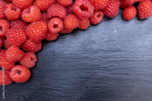 Fresh raspberry summer fruits for a healthy diet