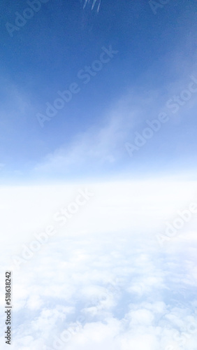 Fototapeta Naklejka Na Ścianę i Meble -  雲の上から撮影した航空写真・雲テクスチャ
