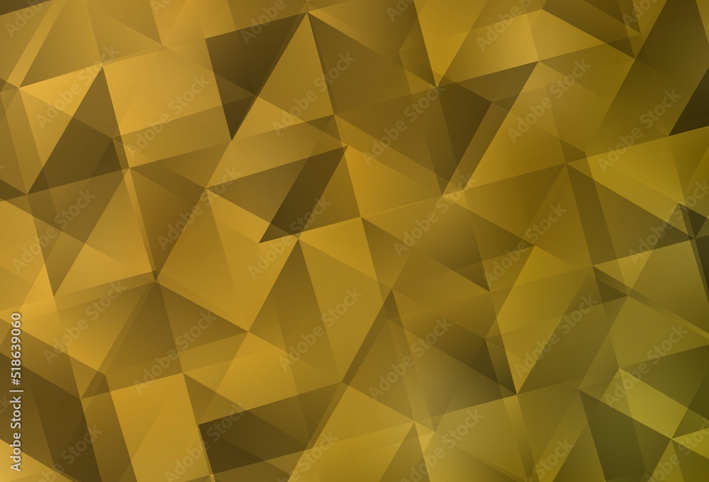 Dark Yellow vector low poly layout. Dark Yellow vector low poly layout.