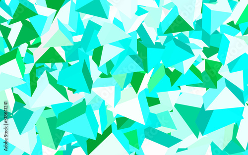 Light Green vector background with triangles.