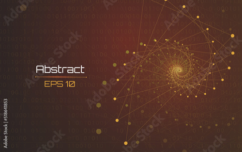 Futuristic abstract background. Server, internet, speed. Futuristic tunnel HUD. Motion graphics for an abstract data center . wireframe ,dark background and Dotted texture template.