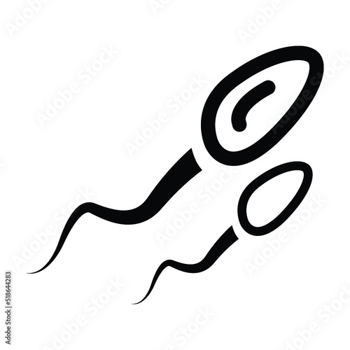 Sperm cells   spermatozoon flat vector icon for apps