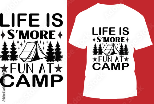 unique camping t shirt design photo