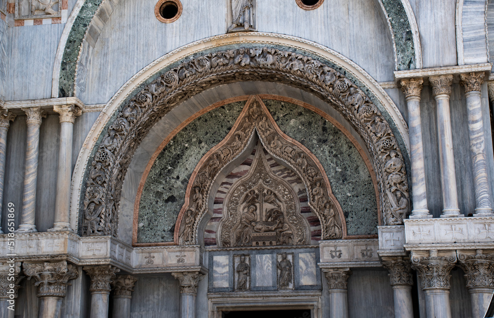 Portal of the St. Mark's Basilica, Venice, Italy