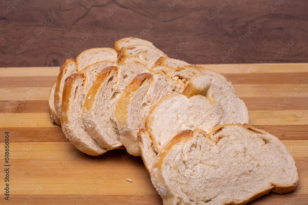 slices of bread on board slices of bread on board