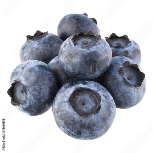 blueberry or bilberry  isolated on white background cutout