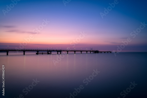 pier at the Baltic Sea at sunset