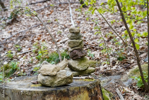 Photography Selective focus shot of stones stacked on top of each other