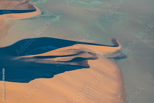 Namibia, aerial view of the Namib desert