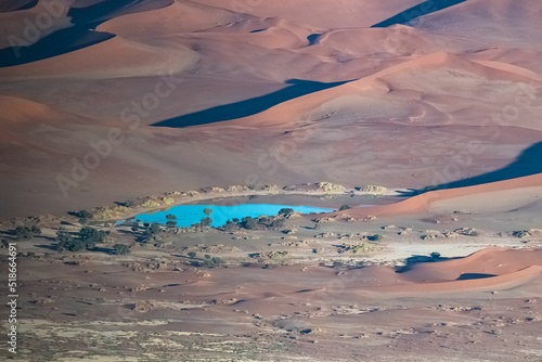 Namibia, aerial view of the Namib desert