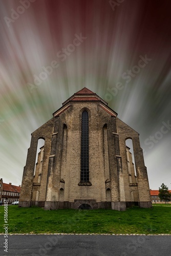 Canvas Print Exterior of Grundtvig's Church in Copenhagen, Denmark