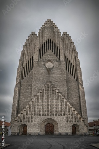 Photography Exterior of Grundtvig's Church in Copenhagen, Denmark