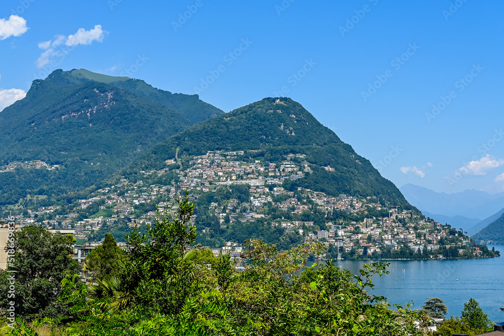 Lugano, Luganersee, Lago di Lugano, See, Seeufer, Monte Brè, Castagnola, Aussichtsberg, Wanderweg, Sommer, Tessin, Schweiz